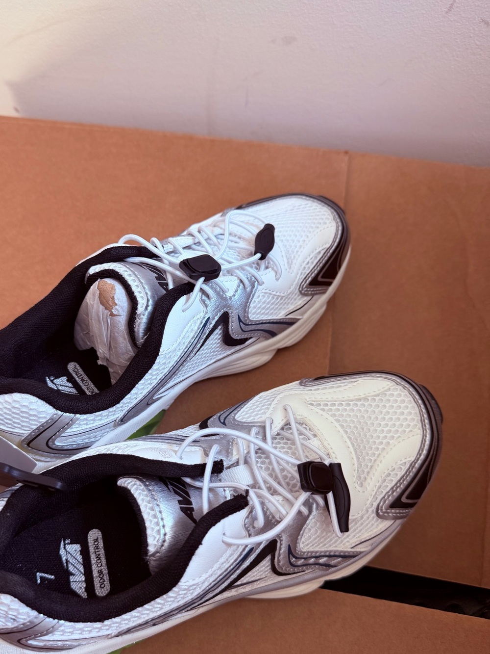 Avia White and Black Men's Athletic Sneakers